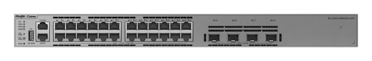 Ruijie RG-CS63-24MG4XS-UPD 24 Port 2.5G Multi-Gigabit PoE++ 4×10G SFP+ L3 Yönetilebilir Switch görsel 2