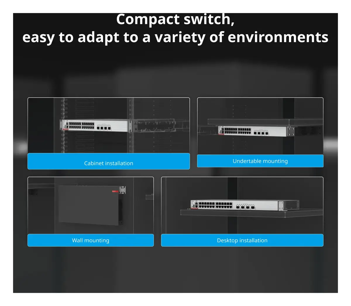Ruijie RG-CS83-12GT4XS-P 12 Port Gigabit PoE+ 4×10G SFP+ L3 Yönetilebilir Switch görsel 2