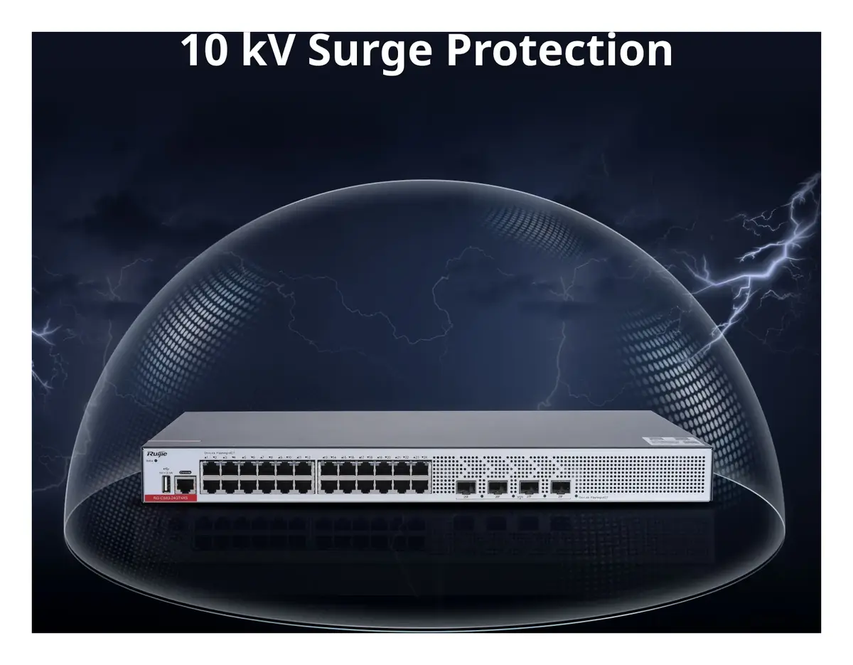 Ruijie RG-CS83-24GT4XS 24 Port Gigabit 4×10G SFP+ L3 Yönetilebilir Switch görsel 4