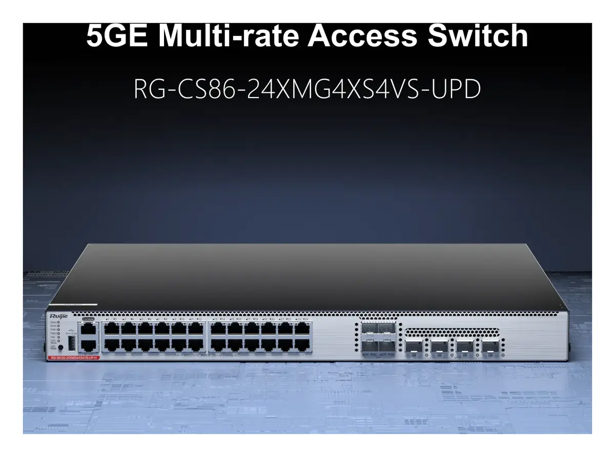 Ruijie RG-CS86-24XMG4XS4VS-UPD 24 Port 10G PoE++ 4×10G SFP+ 4×25G SFP28 Yönetilebilir Switch görsel 2