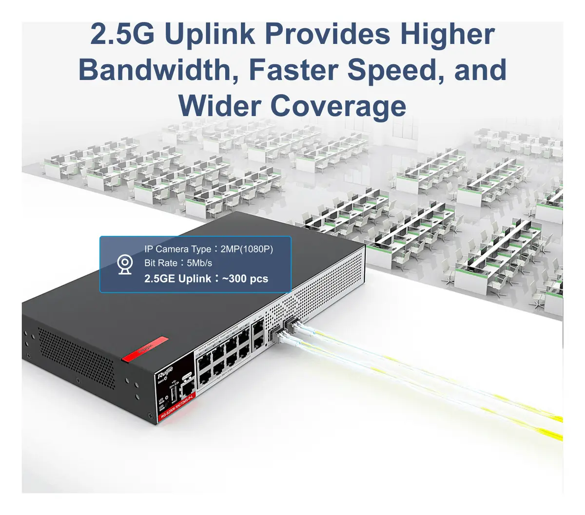 Ruijie RG-S2915-10GT2MS-P-L 10 Port Gigabit PoE+ 2×2.5G SFP L2+ Yönetilebilir Switch — görsel 2