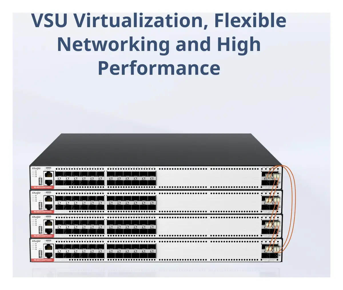 Ruijie RG-S5310-24SFP4XS-E 24 Port Gigabit SFP 4×10G SFP+ L3 Yönetilebilir Switch görsel 2