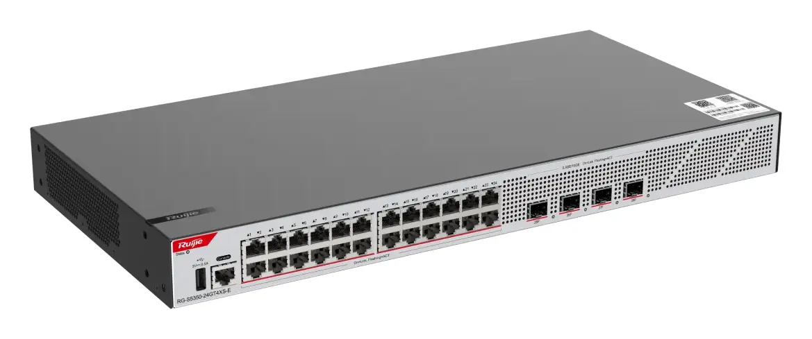 Ruijie RG-S5350-24GT4XS-E 24 Port Gigabit 4×10G SFP+ L3 Yönetilebilir Switch görsel 2