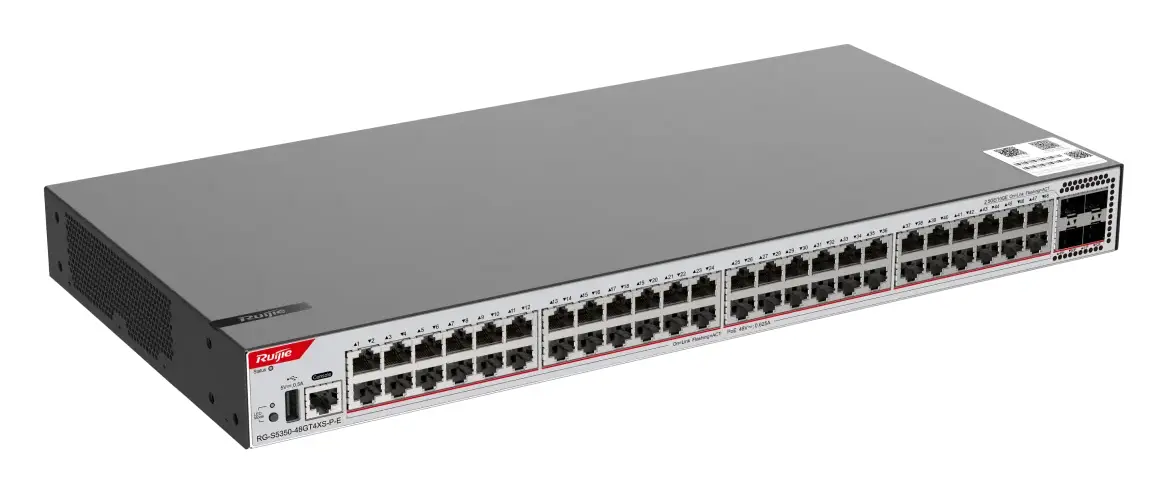 Ruijie RG-S5350-48GT4XS-P-E 48 Port Gigabit PoE+ 4×10G SFP+ L3 Yönetilebilir Switch görsel 2