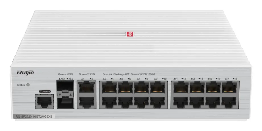 Ruijie RG-SF2920-16GT2MG2XS 16 Port Gigabit 2×2.5G 2×10G SFP+ Yönetilebilir Switch
