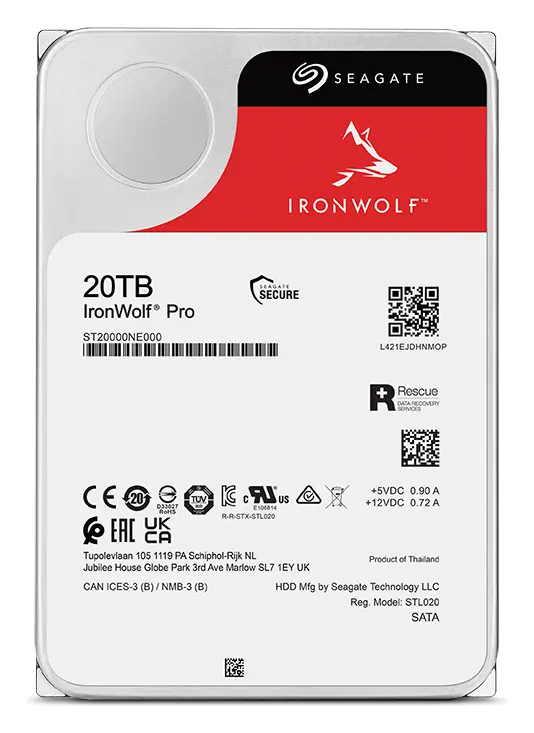 Seagate IronWolf Pro 20TB 3.5" SATA NAS Diski (ST20000NT001) görsel 4