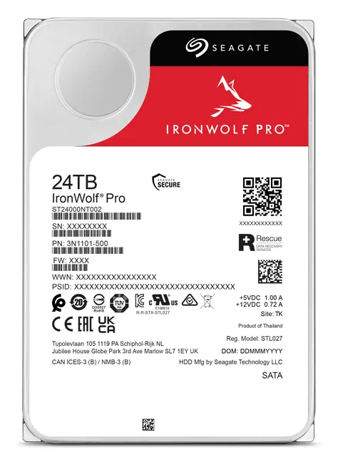 Seagate IronWolf Pro 24TB 3.5" SATA NAS Diski (ST24000NT002) görsel 4