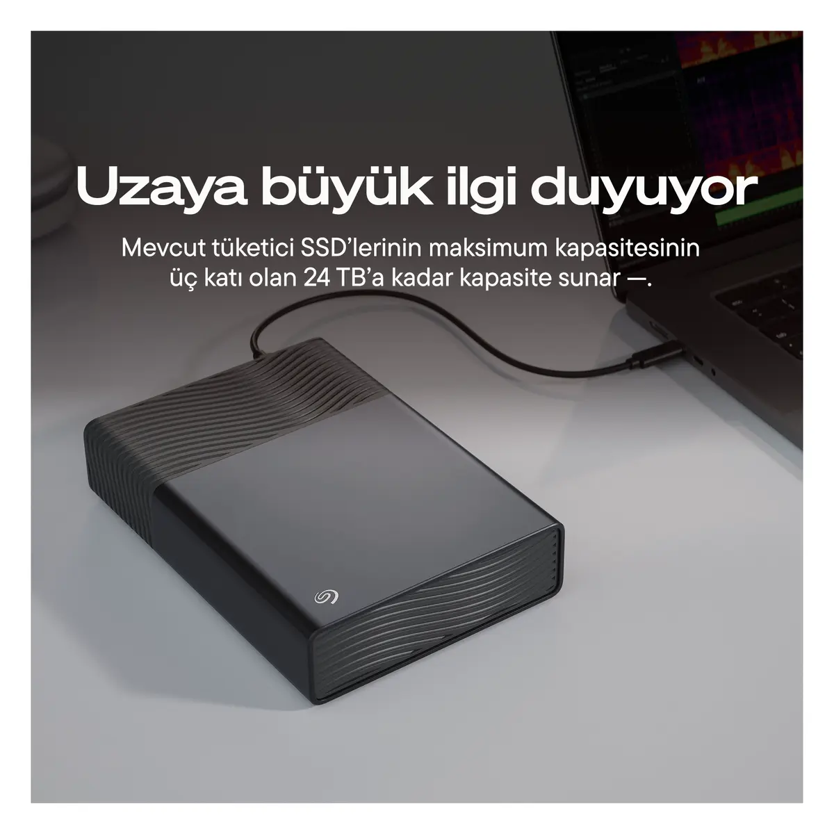Seagate One Touch Desktop 16TB Uzay Grisi Harici Disk (STNB16000400) görsel 4