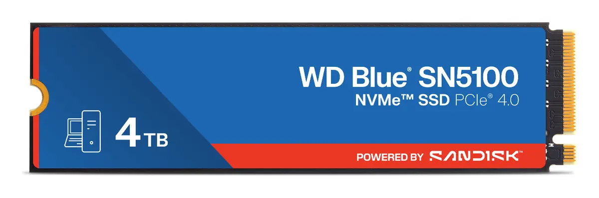 WD Blue SN5100 4TB M.2 2280 NVMe SSD (WDS400T5B0E)